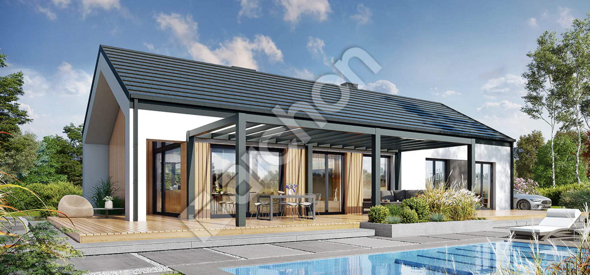 Dom szkieletowy 116 m2 archon dom w kosaćcach