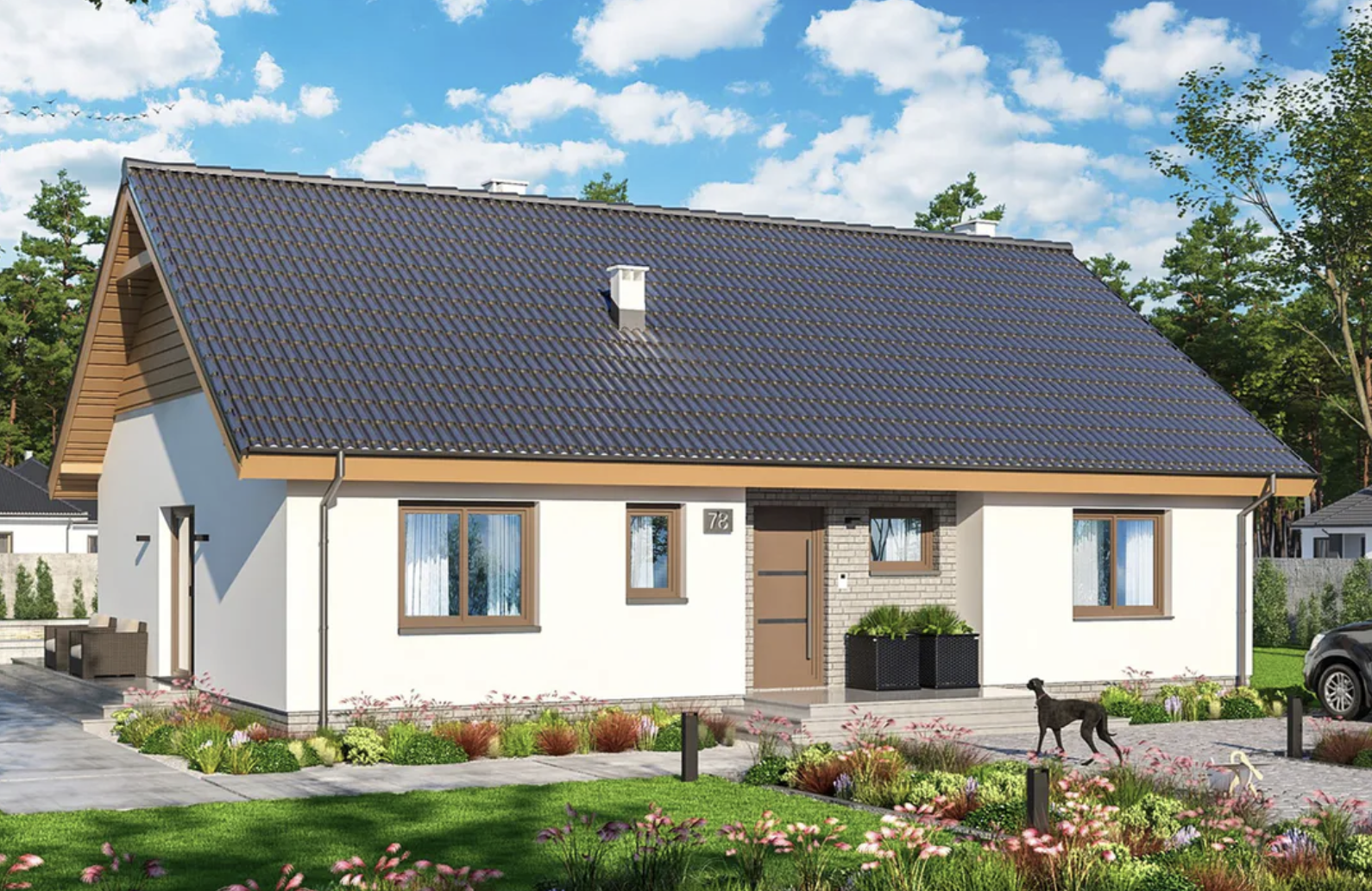 dom szkieletowy 104 m²