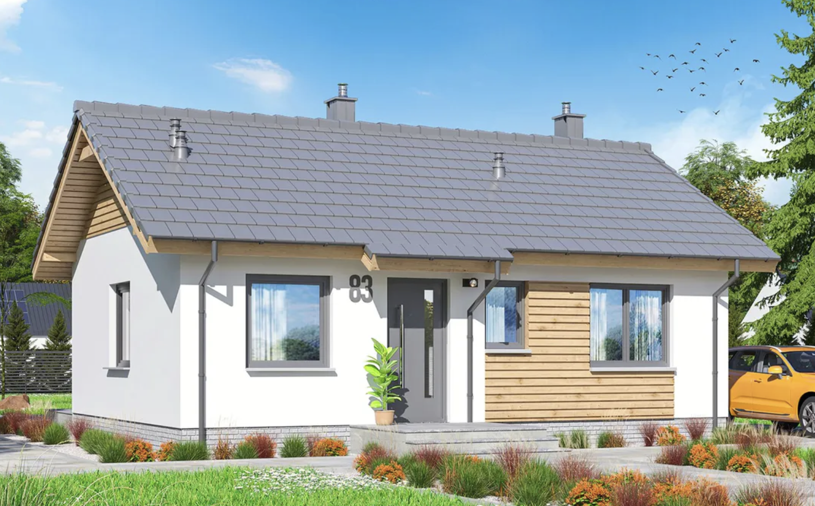 dom szkieletowy 52 m²