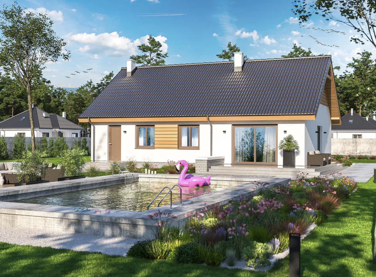 dom szkieletowy 104 m²