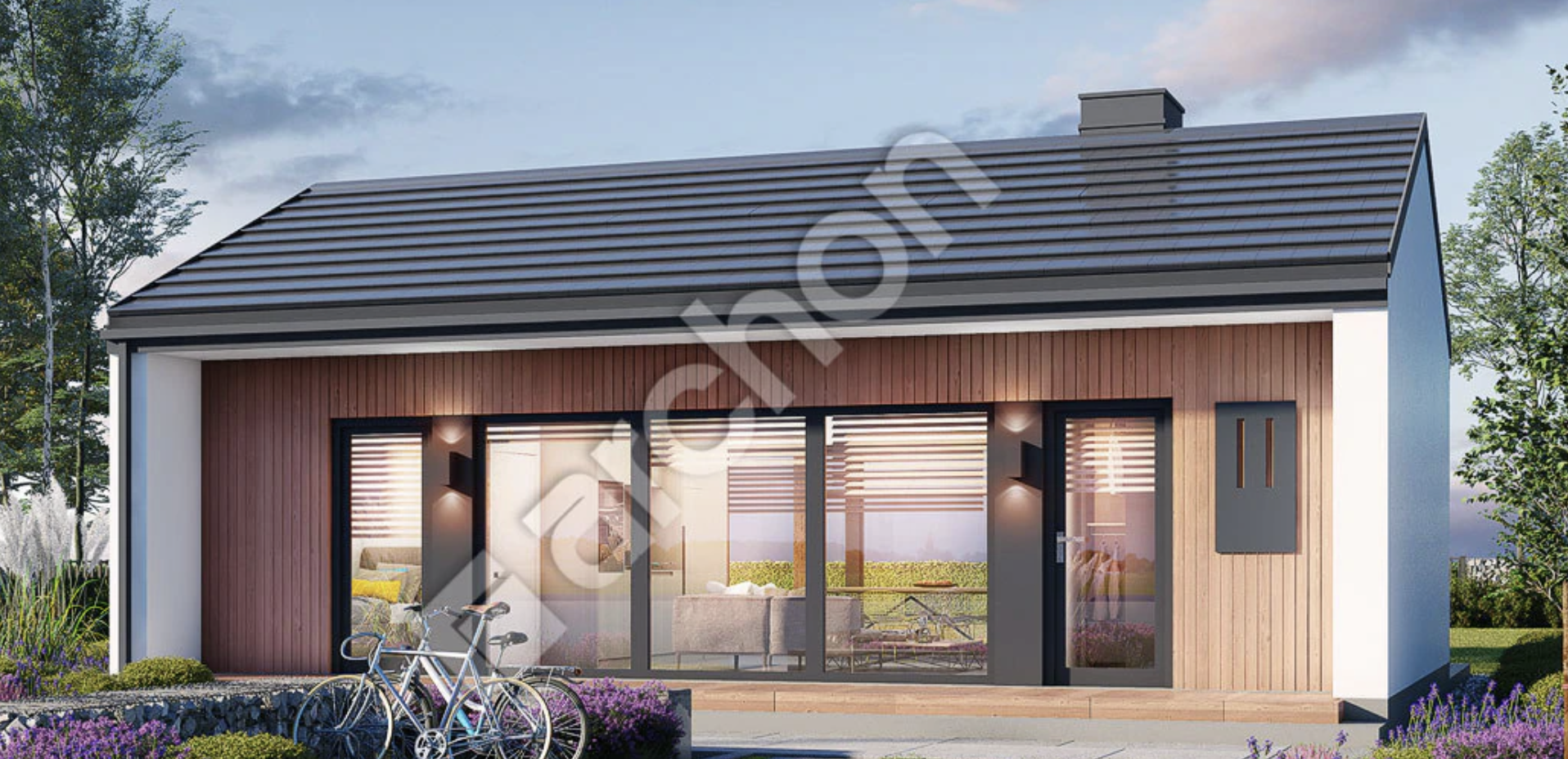 dom szkieletowy 54 m²